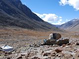 59 Eastern Valley After Descent From Dolma La With A Buddha Footprint Imbedded On Top Of Large Boulder On Mount Kailash Outer Kora